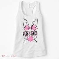 Easter Bunny Bubble Gum Cute Women's Tank Top thumb 0