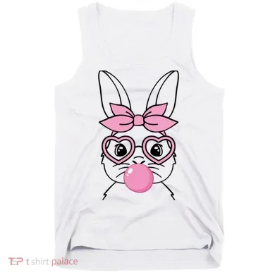 Easter Bunny Bubble Gum Cute Tank Top