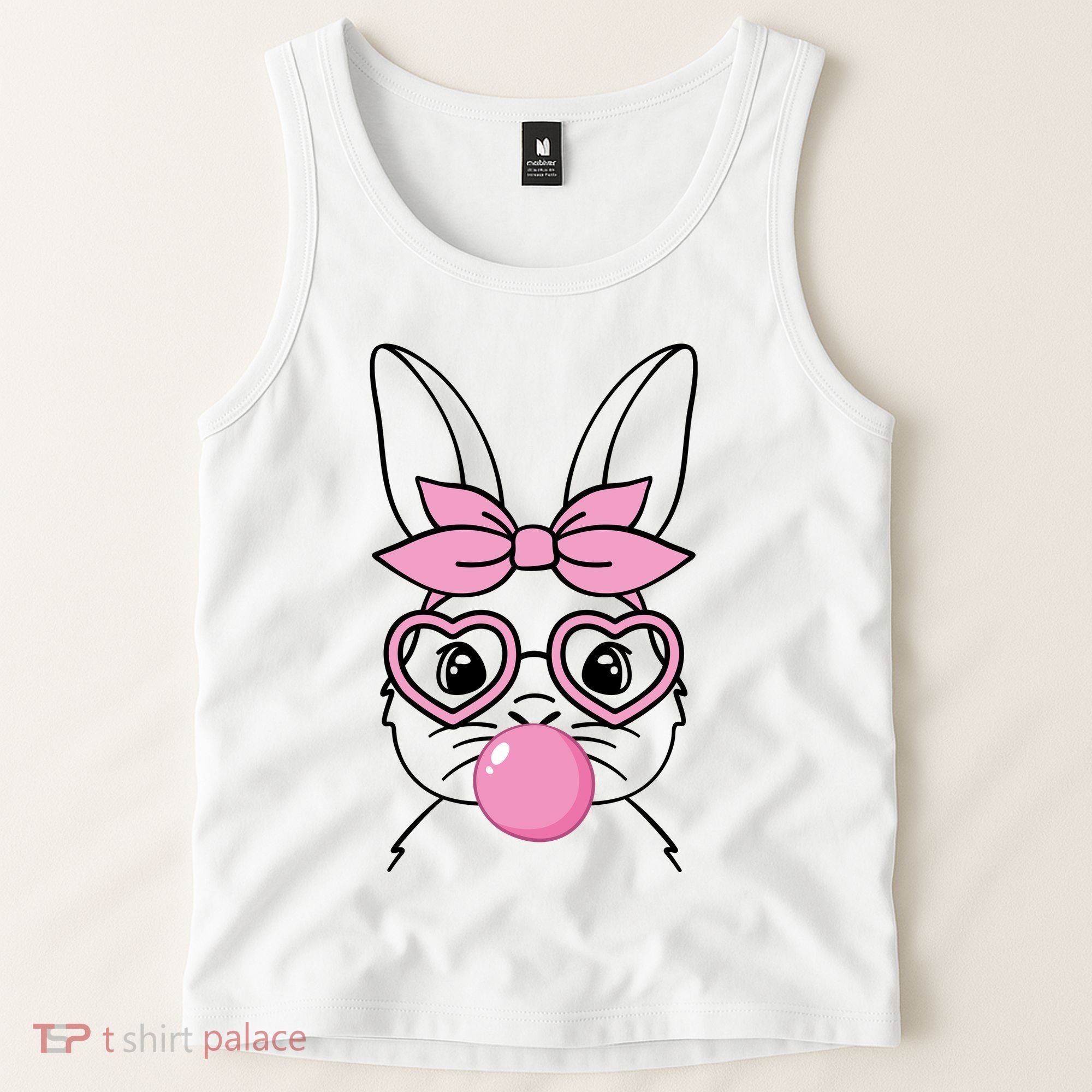 Easter Bunny Bubble Gum Cute Tank Top