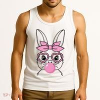 Easter Bunny Bubble Gum Cute Tank Top thumb 3