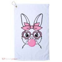 Easter Bunny Bubble Gum Cute Golf Towel thumb 0