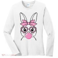 Easter Bunny Bubble Gum Cute Women's Long Sleeve Shirt thumb 0