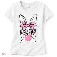 Easter Bunny Bubble Gum Cute Women's T-Shirt thumb 0