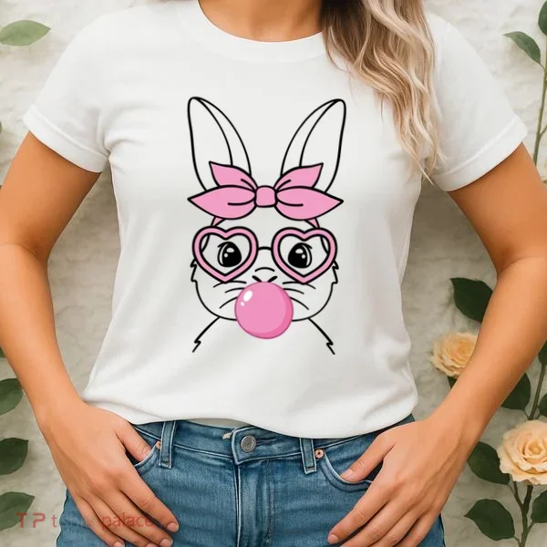 Easter Bunny Bubble Gum Cute Women's T-Shirt