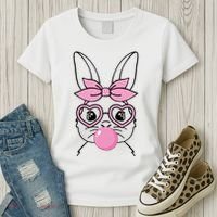Easter Bunny Bubble Gum Cute Women's T-Shirt thumb 3