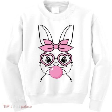 Easter Bunny Bubble Gum Cute Kids Sweatshirt