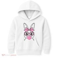 Easter Bunny Bubble Gum Cute Kids Hoodie thumb 0