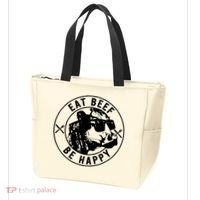 Eat Beef Be Happy Funny Gift Tote Bag thumb 3