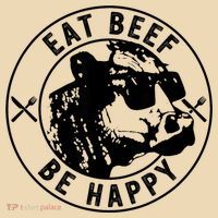 Eat Beef Be Happy Funny Gift Tote Bag thumb 4