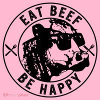 Eat Beef Be Happy Funny Gift Coaster thumb 2