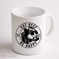 Eat Beef Be Happy Funny Gift Coffee Mug thumb 1