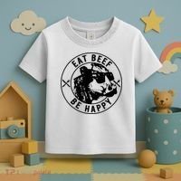 Eat Beef Be Happy Funny Gift Toddler T-Shirt thumb 3