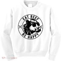 Eat Beef Be Happy Funny Gift Kids Sweatshirt thumb 0