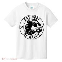 Eat Beef Be Happy Funny Gift Kids T-Shirt thumb 0