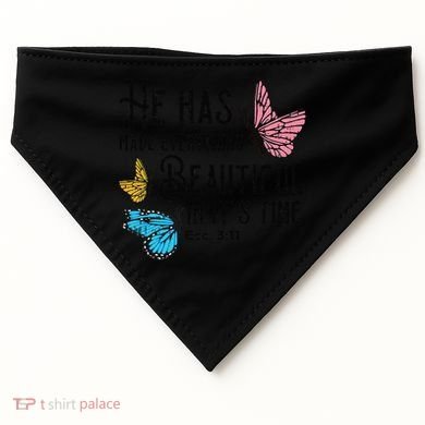 Everything Beautiful Bible Verse God Jesus Christian Gift USA-Made Doggie Bandana
