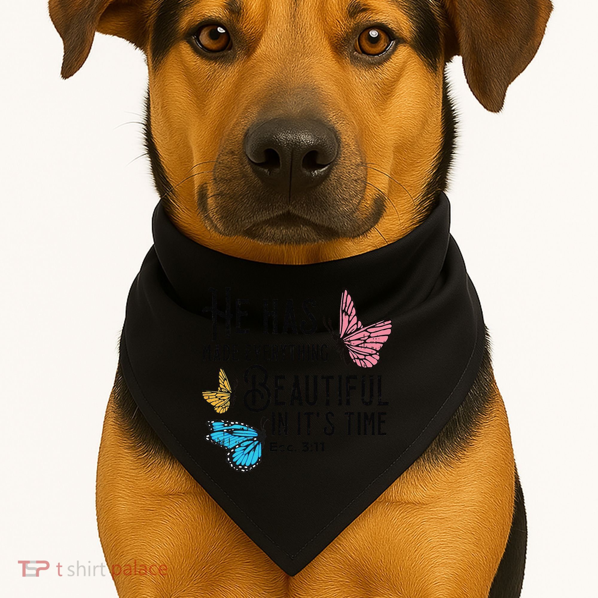 Everything Beautiful Bible Verse God Jesus Christian Gift USA-Made Doggie Bandana
