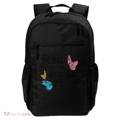 Everything Beautiful Bible Verse God Jesus Christian Gift Backpack