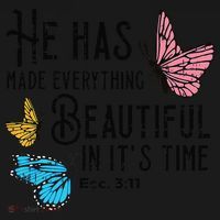 Everything Beautiful Bible Verse God Jesus Christian Gift Bucket Hat thumb 4