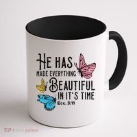 Everything Beautiful Bible Verse God Jesus Christian Gift Coffee Mug thumb 1