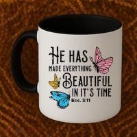 Everything Beautiful Bible Verse God Jesus Christian Gift Coffee Mug thumb 2