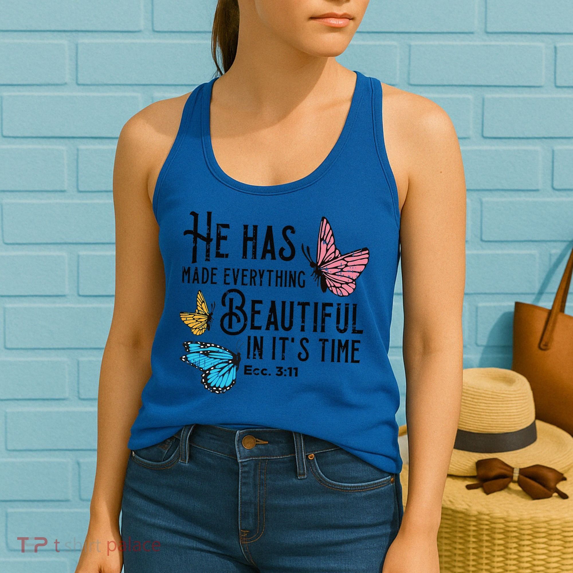 Everything Beautiful Bible Verse God Jesus Christian Gift Women's Tank Top