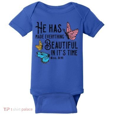 Everything Beautiful Bible Verse God Jesus Christian Gift Baby Bodysuit