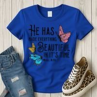Everything Beautiful Bible Verse God Jesus Christian Gift Women's T-Shirt thumb 3