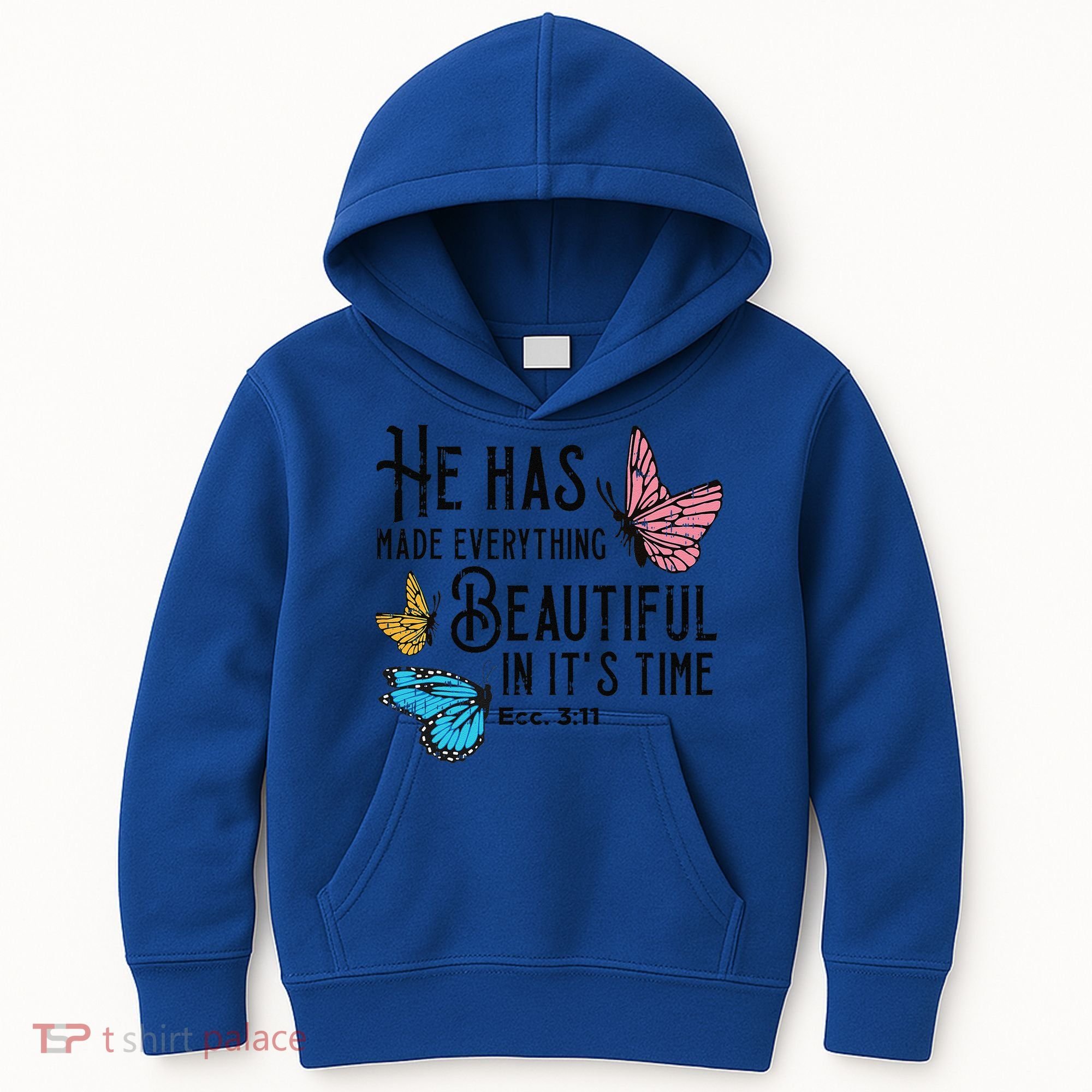 Everything Beautiful Bible Verse God Jesus Christian Gift Kids Hoodie