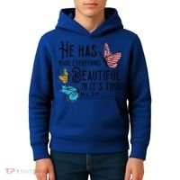 Everything Beautiful Bible Verse God Jesus Christian Gift Kids Hoodie thumb 4