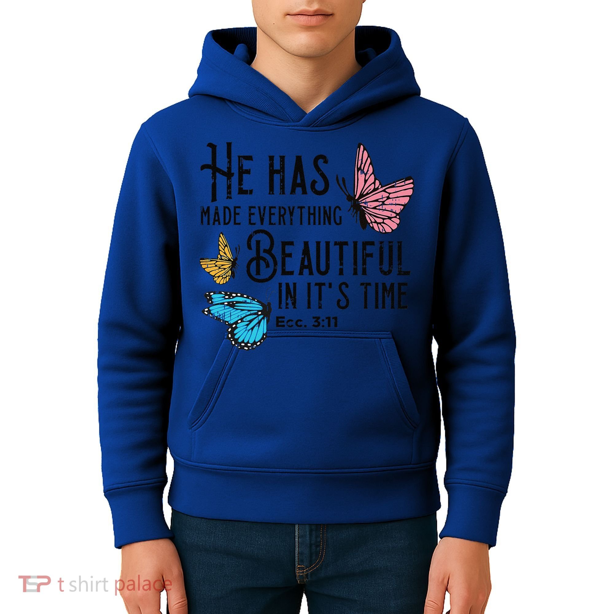 Everything Beautiful Bible Verse God Jesus Christian Gift Kids Hoodie