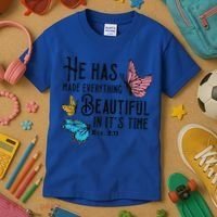 Everything Beautiful Bible Verse God Jesus Christian Gift Kids T-Shirt thumb 3