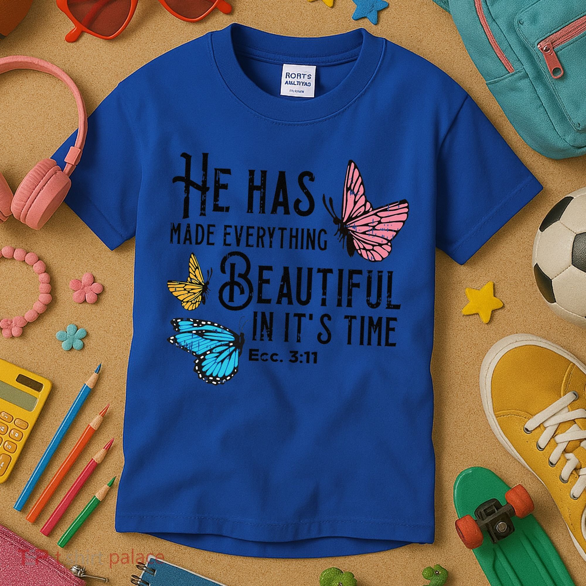 Everything Beautiful Bible Verse God Jesus Christian Gift Kids T-Shirt