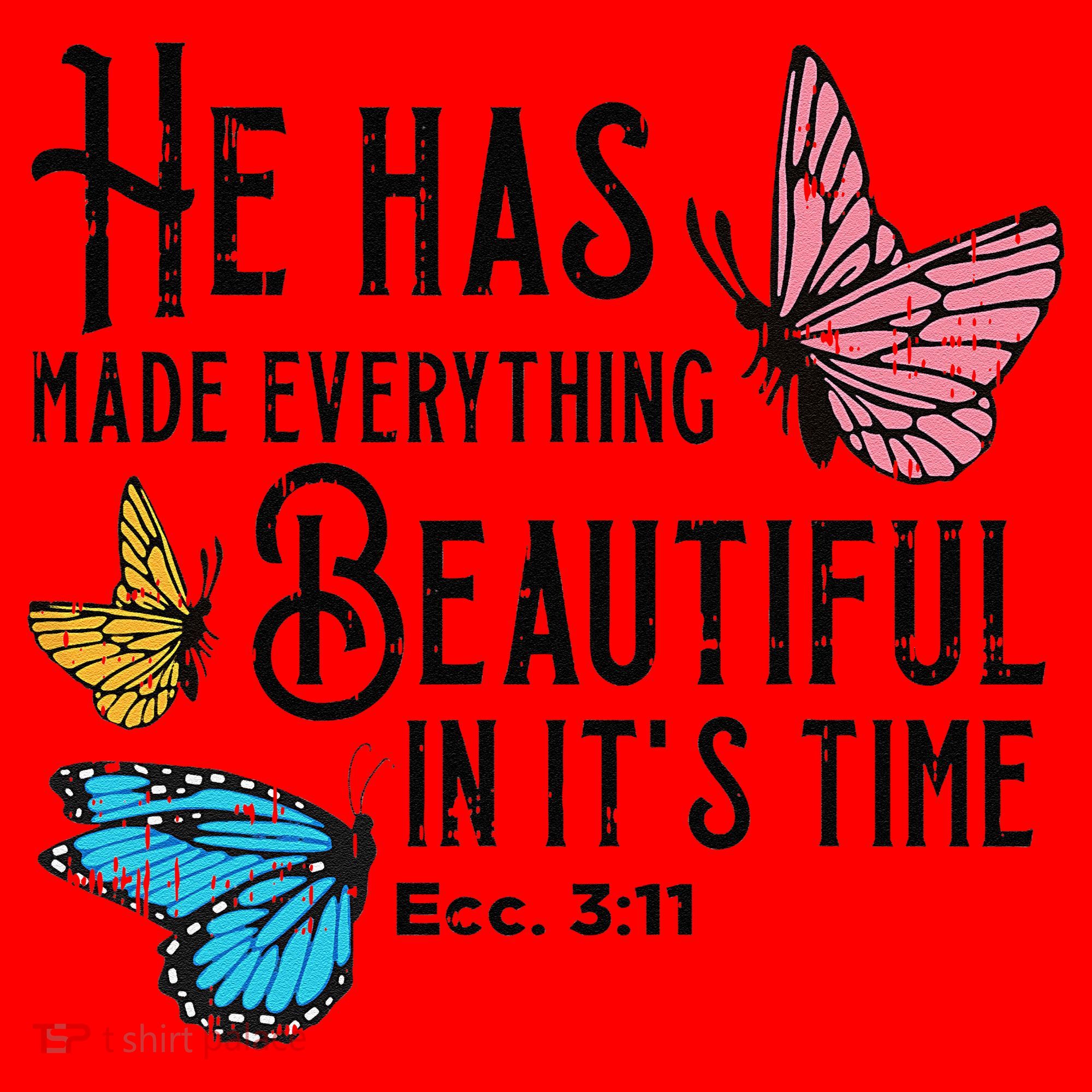 Everything Beautiful Bible Verse God Jesus Christian Gift Santa Hat