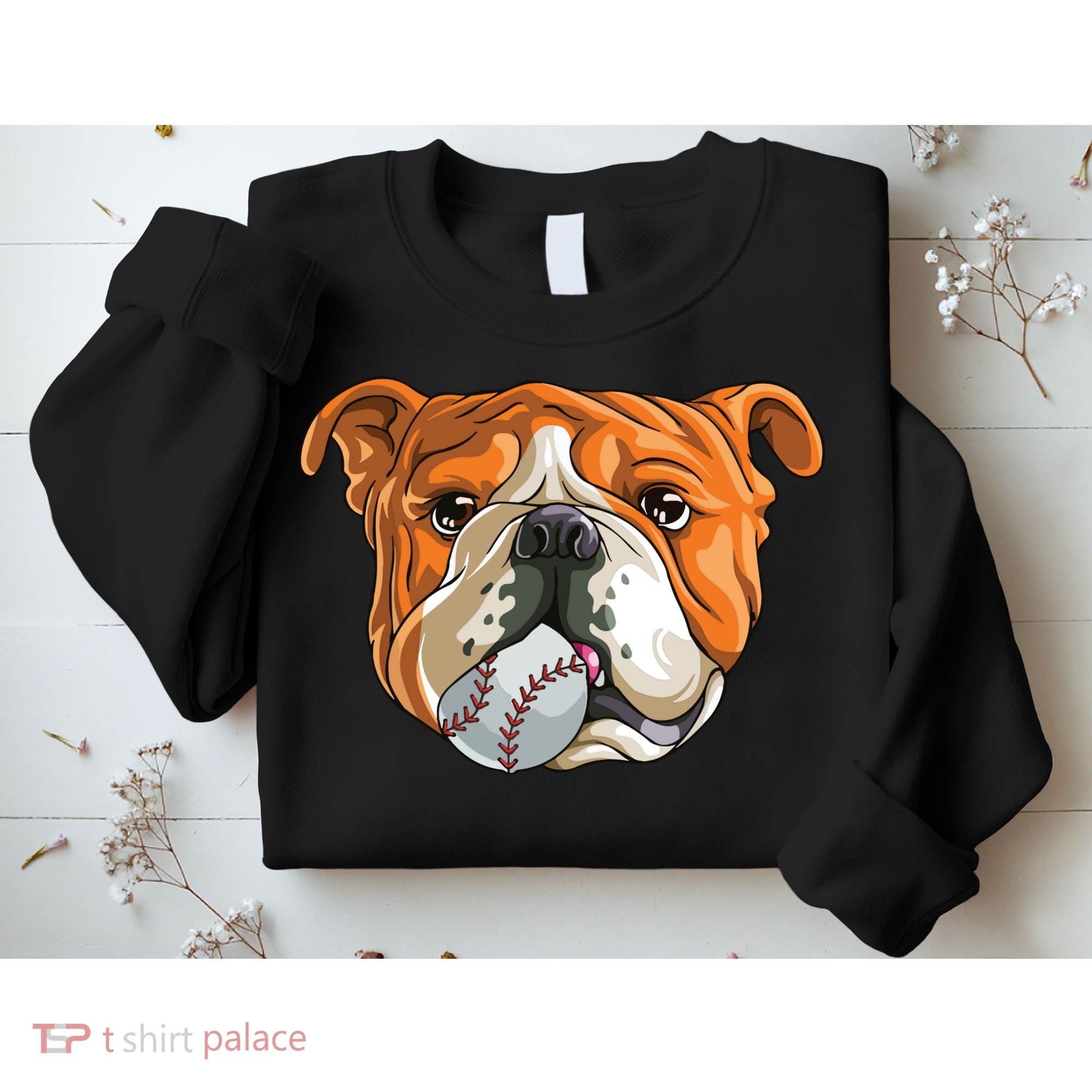 English Bulldog Baseball T Dog Funny Cute Lover Sweatshirt