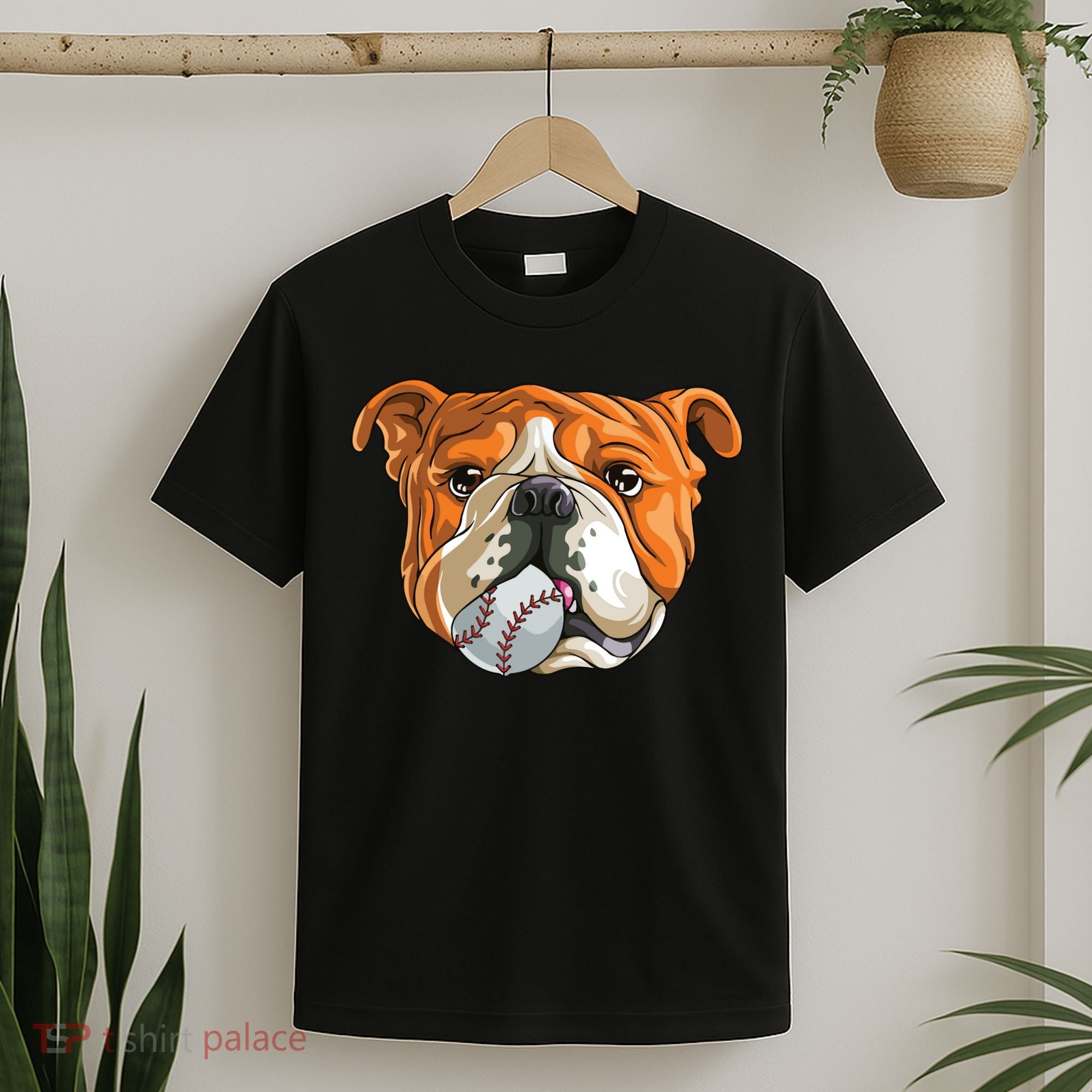 English Bulldog Baseball T Dog Funny Cute Lover T-Shirt