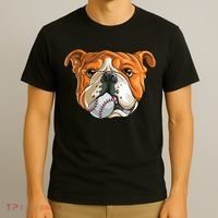 English Bulldog Baseball T Dog Funny Cute Lover T-Shirt thumb 3