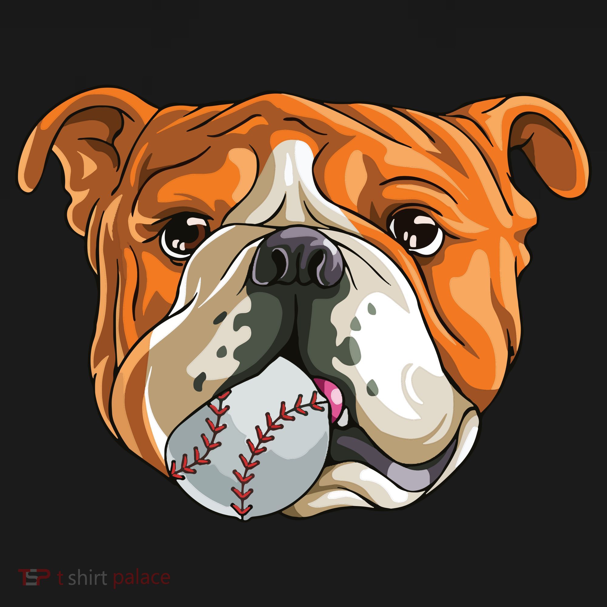 English Bulldog Baseball T Dog Funny Cute Lover T-Shirt