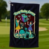 Easy Bake Coven Halloween Gift Golf Towel thumb 1