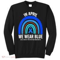 Elephant butterfly Child Abuse Awareness Blue Ribbon Sweatshirt thumb 0