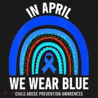 Elephant butterfly Child Abuse Awareness Blue Ribbon Women's Hoodie thumb 2