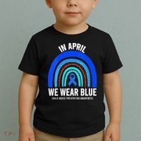 Elephant butterfly Child Abuse Awareness Blue Ribbon Toddler T-Shirt thumb 2