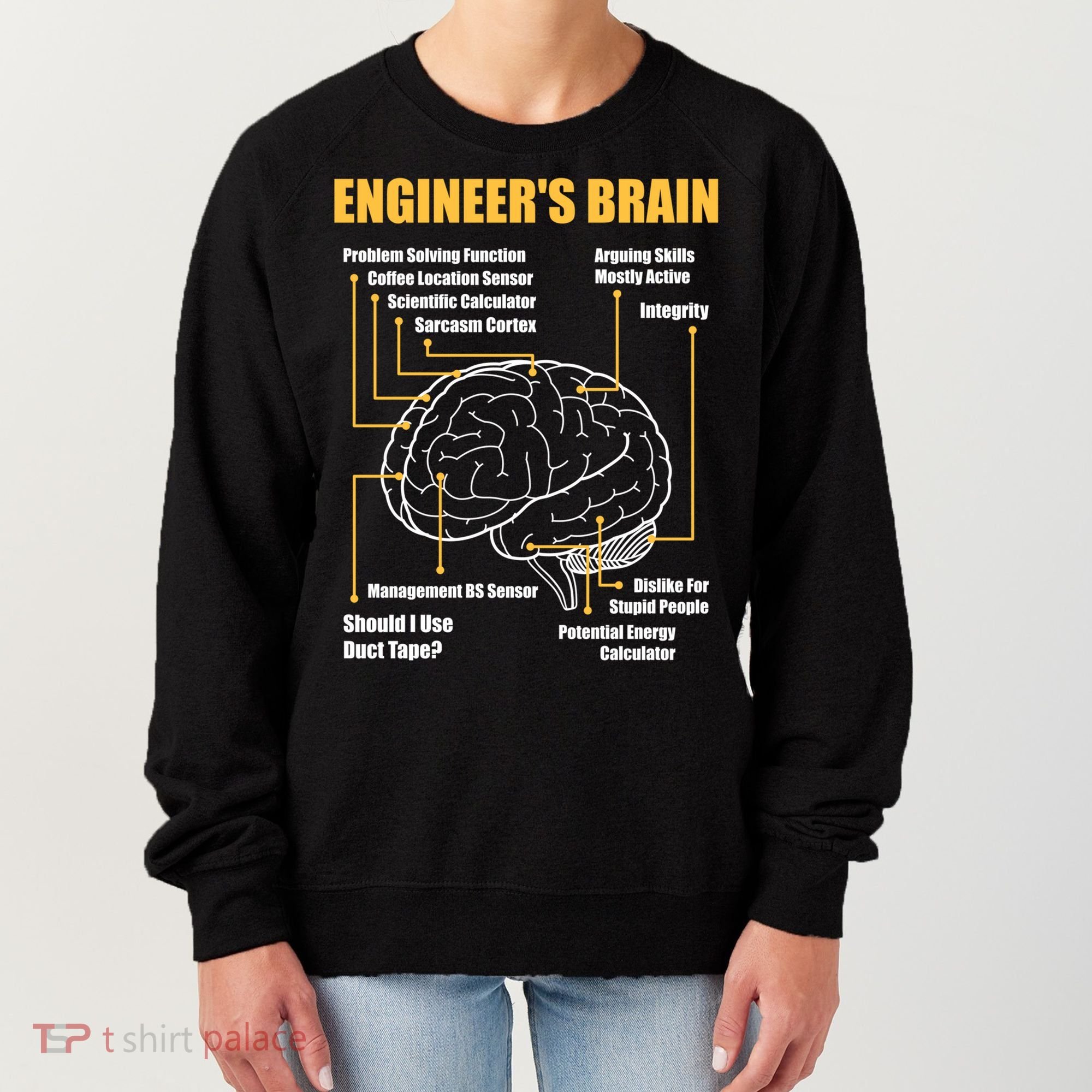 Engineer's Brain Cool Gift Funny Sarcastic Engineering Gift Women's Sweatshirt