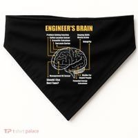 Engineer's Brain Cool Gift Funny Sarcastic Engineering Gift USA-Made Doggie Bandana thumb 0