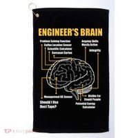 Engineer's Brain Cool Gift Funny Sarcastic Engineering Gift Golf Towel thumb 0