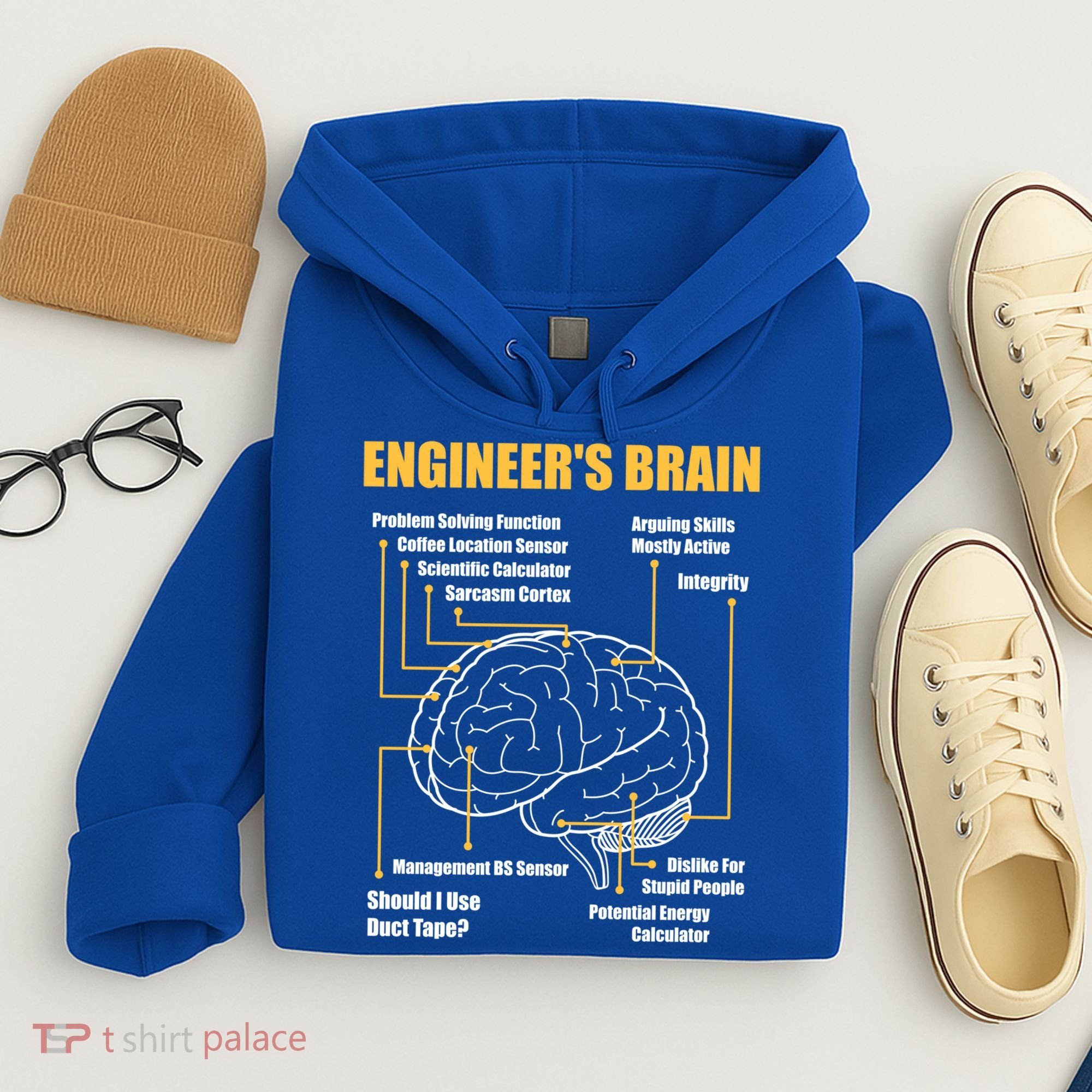 Engineer's Brain Cool Gift Funny Sarcastic Engineering Gift Hoodie