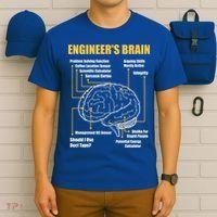 Engineer's Brain Cool Gift Funny Sarcastic Engineering Gift T-Shirt thumb 6