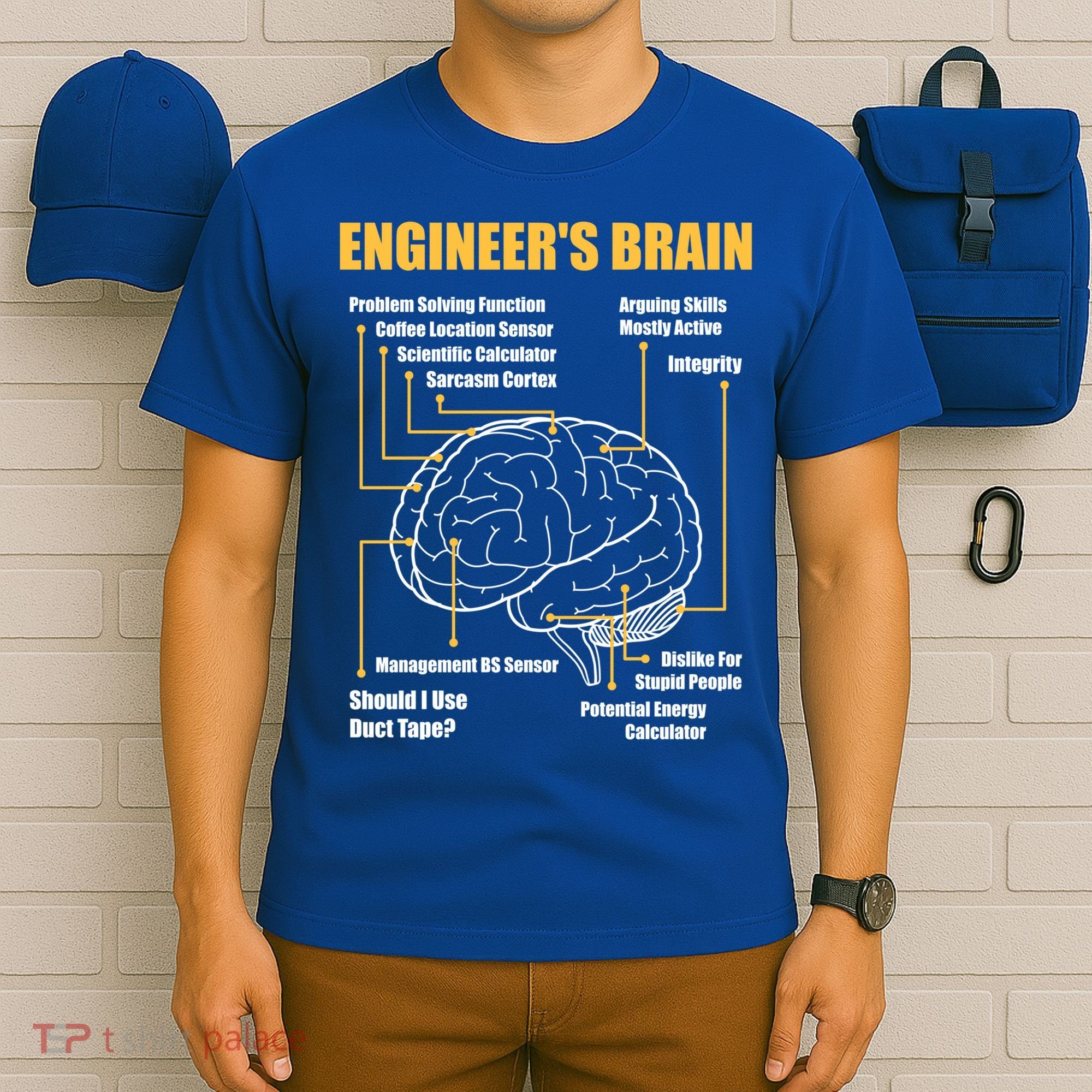 Engineer's Brain Cool Gift Funny Sarcastic Engineering Gift T-Shirt