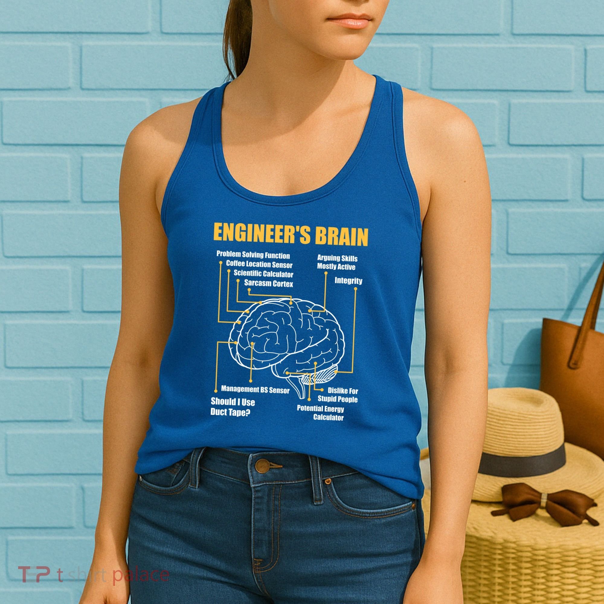 Engineer's Brain Cool Gift Funny Sarcastic Engineering Gift Women's Tank Top