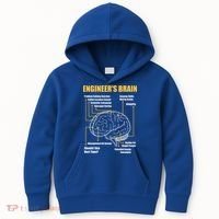 Engineer's Brain Cool Gift Funny Sarcastic Engineering Gift Kids Hoodie thumb 0