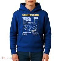 Engineer's Brain Cool Gift Funny Sarcastic Engineering Gift Kids Hoodie thumb 4